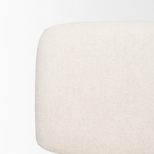 Mercana Nora Accent Chair – Timeless Mid-Century Modern Design with Soft Cushions and Stylish Metal Legs Cream | Black Metal 70684