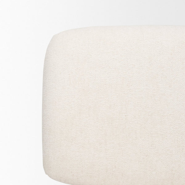 Mercana Nora Accent Chair – Timeless Mid-Century Modern Design with Soft Cushions and Stylish Metal Legs Cream | Black Metal 70684