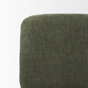 Mercana Nora Accent Chair – Timeless Mid-Century Modern Design with Soft Cushions and Stylish Metal Legs Green | Black Metal 70685