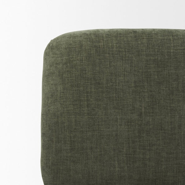 Mercana Nora Accent Chair – Timeless Mid-Century Modern Design with Soft Cushions and Stylish Metal Legs Green | Black Metal 70685