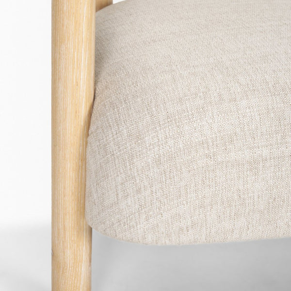 Mercana Gianna Accent Chair - Chic Open-Back Design with Luxe Upholstery for Modern Living Spaces Light Brown | Oatmeal 70585