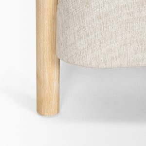 Mercana Gianna Accent Chair - Chic Open-Back Design with Luxe Upholstery for Modern Living Spaces Light Brown | Oatmeal 70585