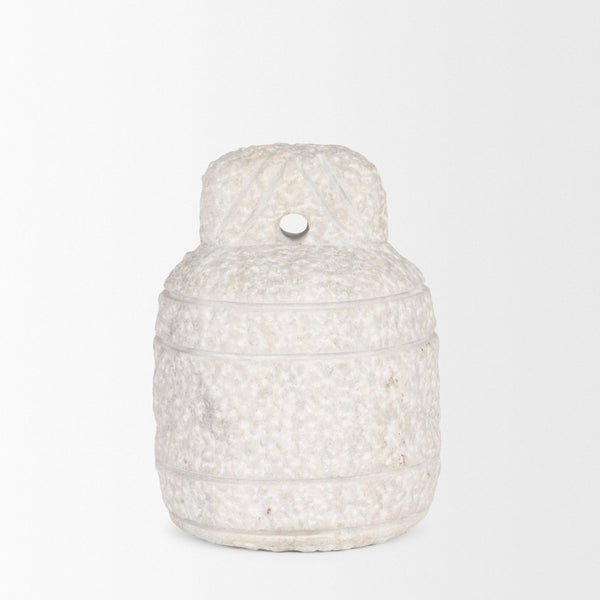 Mercana Irina Elegant Banswara Marble Door Stopper – Unique Natural Stone Accent for Home Décor White Marble | Small 70505