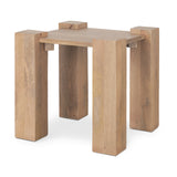 Beth Light Brown Wood Square Accent Table