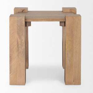 Mercana Beth Solid Mango Wood Square Accent Table – Versatile Design for Modern and Rustic Interiors 70633