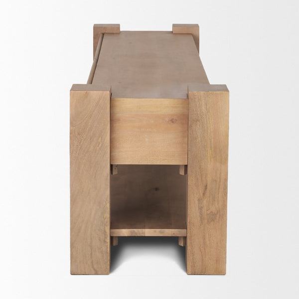 Mercana Beth Solid Mango Wood Media Console with Ample Storage and Elegant Design for All Interiors 70634