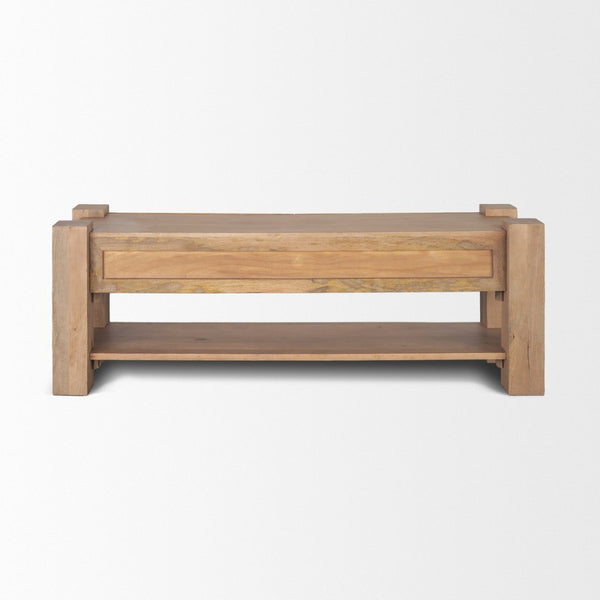 Mercana Beth Solid Mango Wood Media Console with Ample Storage and Elegant Design for All Interiors 70634