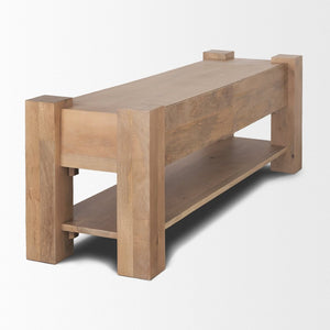 Mercana Beth Solid Mango Wood Media Console with Ample Storage and Elegant Design for All Interiors 70634