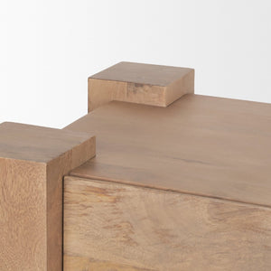 Mercana Beth Solid Mango Wood Media Console with Ample Storage and Elegant Design for All Interiors 70634