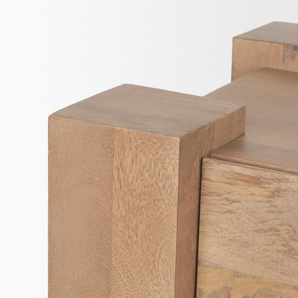 Mercana Beth Solid Mango Wood Media Console with Ample Storage and Elegant Design for All Interiors 70634