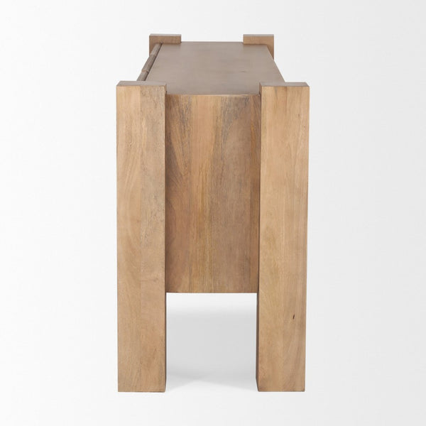 Mercana Beth Elegant Mango Wood Sideboard with 3 Doors - Timeless Storage for Modern Interiors & Style 70635