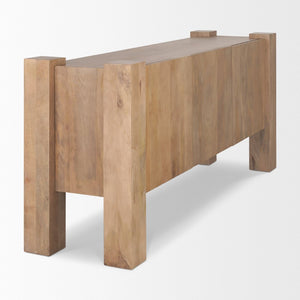 Mercana Beth Elegant Mango Wood Sideboard with 3 Doors - Timeless Storage for Modern Interiors & Style 70635