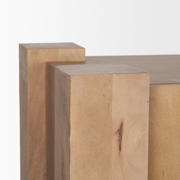 Mercana Beth Elegant Mango Wood Sideboard with 3 Doors - Timeless Storage for Modern Interiors & Style 70635