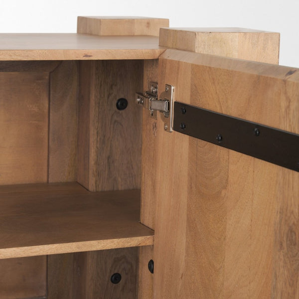 Mercana Beth Elegant Mango Wood Sideboard with 3 Doors - Timeless Storage for Modern Interiors & Style 70635