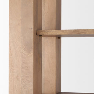 Mercana Beth Sturdy Mango Wood Shelving Unit with Open Display and Concealed Storage for Organized Style 70636-AB