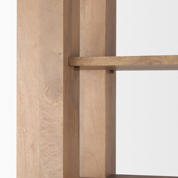 Mercana Beth Sturdy Mango Wood Shelving Unit with Open Display and Concealed Storage for Organized Style 70636-AB