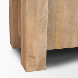 Mercana Beth Sturdy Mango Wood Shelving Unit with Open Display and Concealed Storage for Organized Style 70636-AB