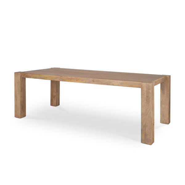 Mercana Beth Timeless Solid Mango Wood Dining Table - Elegant Light Brown Finish for Family Gatherings 70637-AB