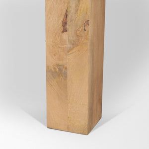 Mercana Beth Timeless Solid Mango Wood Dining Table - Elegant Light Brown Finish for Family Gatherings 70637-AB