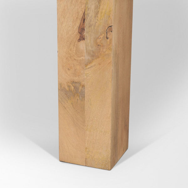 Mercana Beth Timeless Solid Mango Wood Dining Table - Elegant Light Brown Finish for Family Gatherings 70637-AB