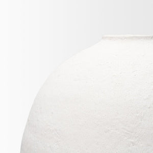 Mercana Karakum Elegant Textured Ceramic Vase - Sculptural Design for Modern and Boho Home Decor Styles White Ceramic | 32H 67679