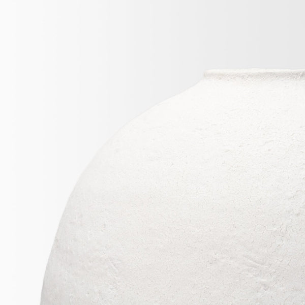 Mercana Karakum Elegant Textured Ceramic Vase - Sculptural Design for Modern and Boho Home Decor Styles White Ceramic | 32H 67679