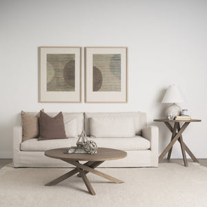 Mercana Geom Modern White Ceramic Geometric Object for Stylish Home Decor, Perfect Accent for Any Space Tan Ceramic | 7H 69480