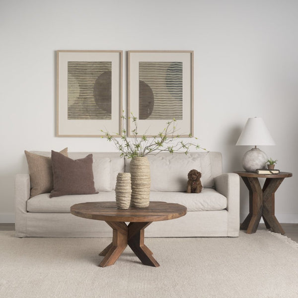 Mercana Heidi Reclaimed Mango Wood End Table – Rustic Charm for Living Spaces, Unique Handcrafted Design 70499