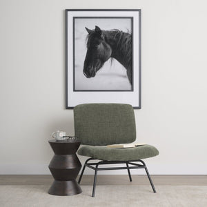 Mercana Nora Accent Chair – Timeless Mid-Century Modern Design with Soft Cushions and Stylish Metal Legs Green | Black Metal 70685