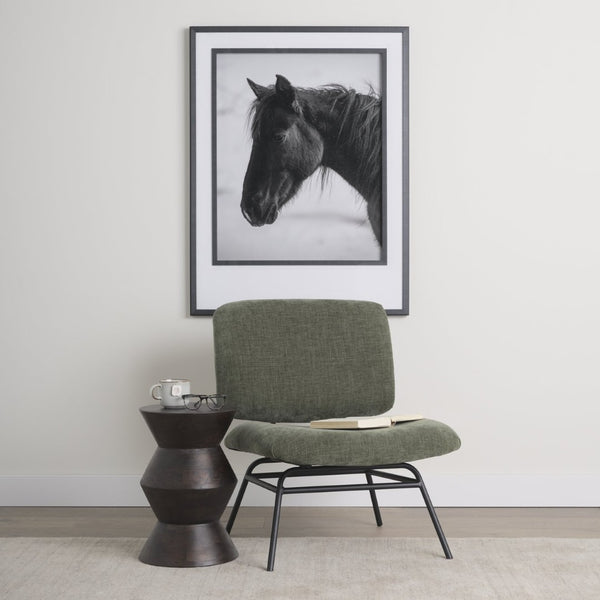 Mercana Nora Accent Chair – Timeless Mid-Century Modern Design with Soft Cushions and Stylish Metal Legs Green | Black Metal 70685