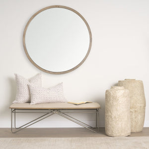 Mercana Jayden Decorative Pillow Cover - Elegant Natural Linen with Merlot X-Dot Print for Modern Spaces Cream/Merlot | 14x26 70312