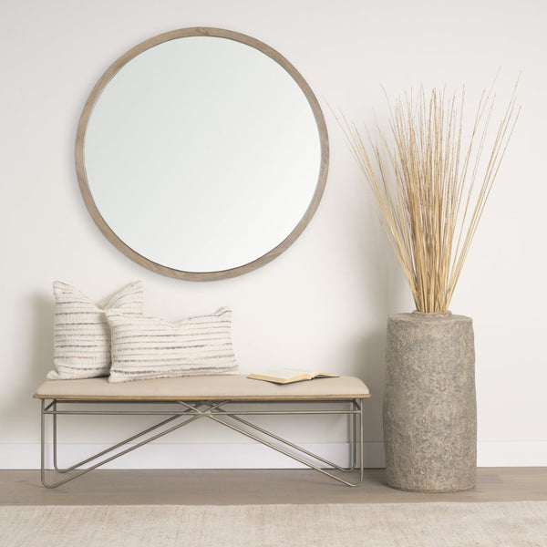 Mercana Kodi Handwoven Pillow Cover - Timeless Neutral Accent for Modern and Farmhouse Decor, 20" x 20" Cream | Stripes | 14x26 70340