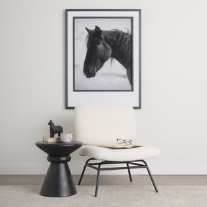 Mercana Nora Accent Chair – Timeless Mid-Century Modern Design with Soft Cushions and Stylish Metal Legs Cream | Black Metal 70684