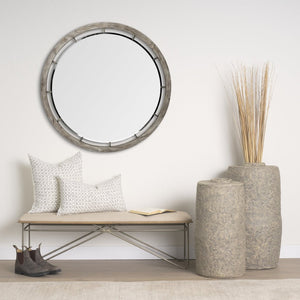 Mercana Jayden Decorative Pillow Cover - Elegant Natural Linen with Merlot X-Dot Print for Modern Spaces Cream/Black | 14x26 70314