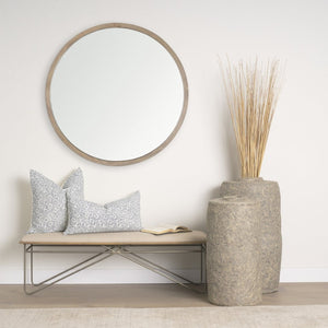 Mercana Jayne Lumbar Decorative Pillow Cover with Indigo Botanical Print for Coastal and Boho Decor 70318