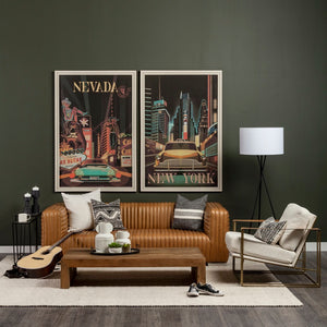 Mercana Ricciardo Three-Seater Sofa - Luxurious Top-Grain Leather with Modern Chrome Feet for Stylish Comfort 70793