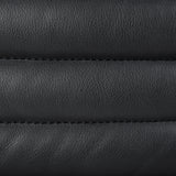 Ricciardo Black Leather Wrapped Three Seater Sofa 82.5L x 38.5W x 26.5H 70794 Mercana