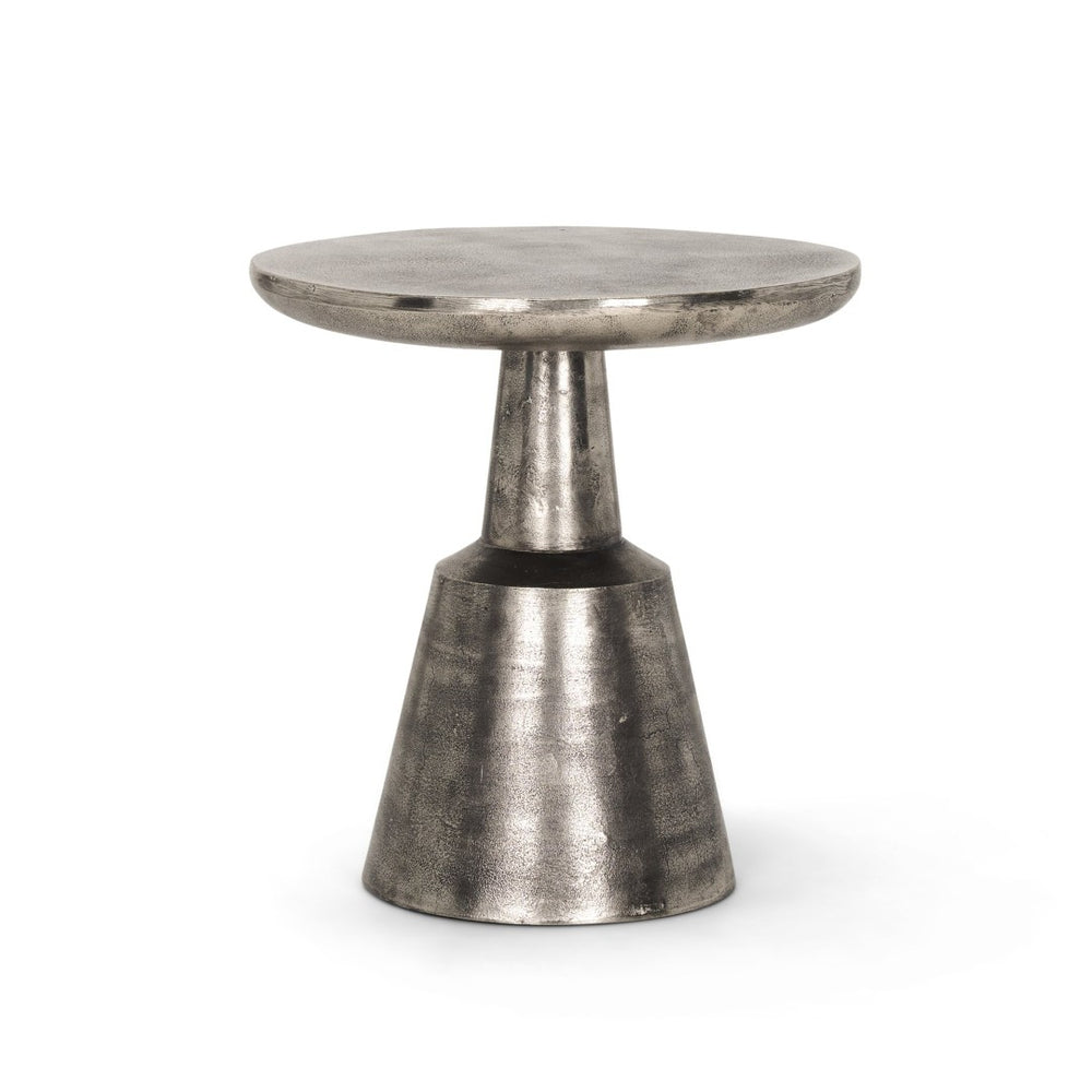 Mercana Bobbi Textured Cast Aluminum Accent Table - Modern Sculptural Design for Stylish Home Decor 70614