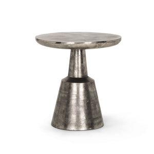 Mercana Bobbi Textured Cast Aluminum Accent Table - Modern Sculptural Design for Stylish Home Decor 70614