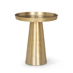 Roland Satin Brass Cast Aluminum Metal Accent Table 70616 Mercana