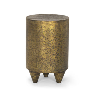 Rosh Textured Gold Metal with Acid Wash Accent Table 70741 Mercana