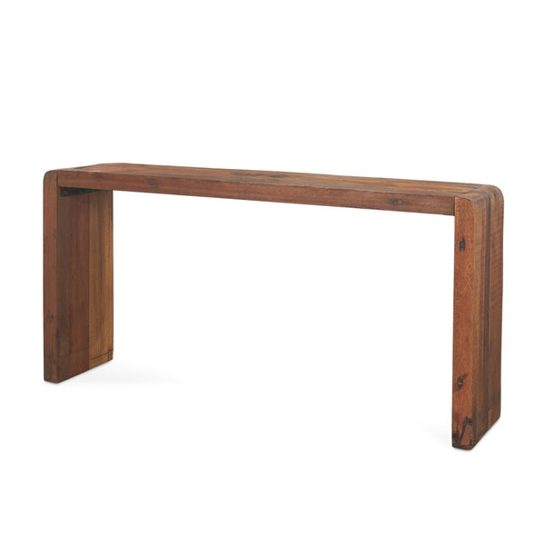 Mercana Estelle Rustic Brown Solid Wood Console Table – Versatile Entryway Furniture with Unique Character 70512