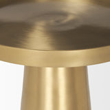 Roland Satin Brass Cast Aluminum Metal Accent Table 70616 Mercana