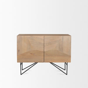 Mercana Darwin Accent Cabinet with Geometric Doors - Stylish Storage Solution for Modern Living Spaces 70682