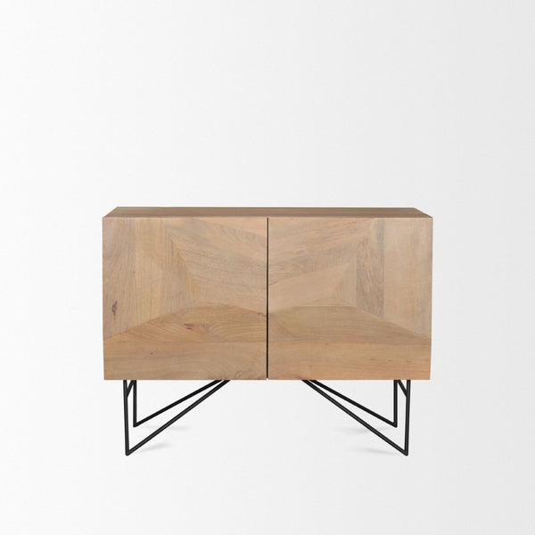 Mercana Darwin Accent Cabinet with Geometric Doors - Stylish Storage Solution for Modern Living Spaces 70682