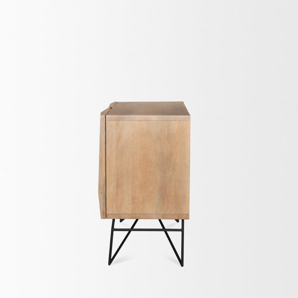 Mercana Darwin Accent Cabinet with Geometric Doors - Stylish Storage Solution for Modern Living Spaces 70682