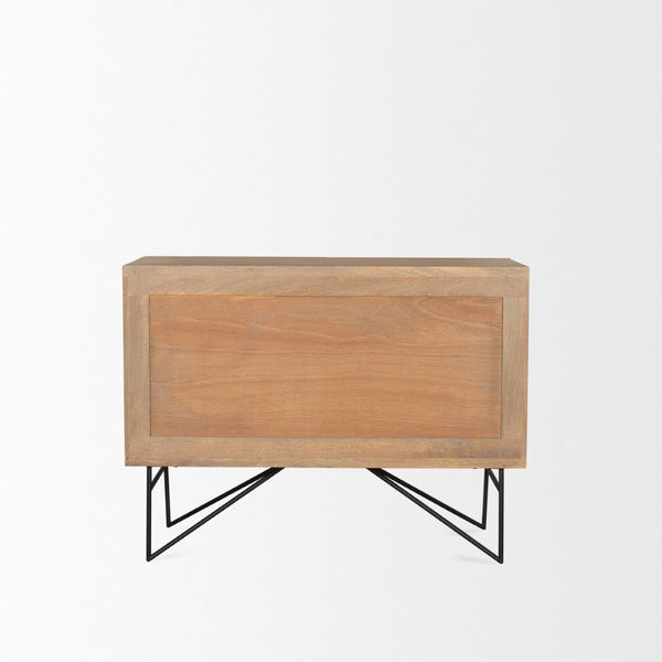 Mercana Darwin Accent Cabinet with Geometric Doors - Stylish Storage Solution for Modern Living Spaces 70682