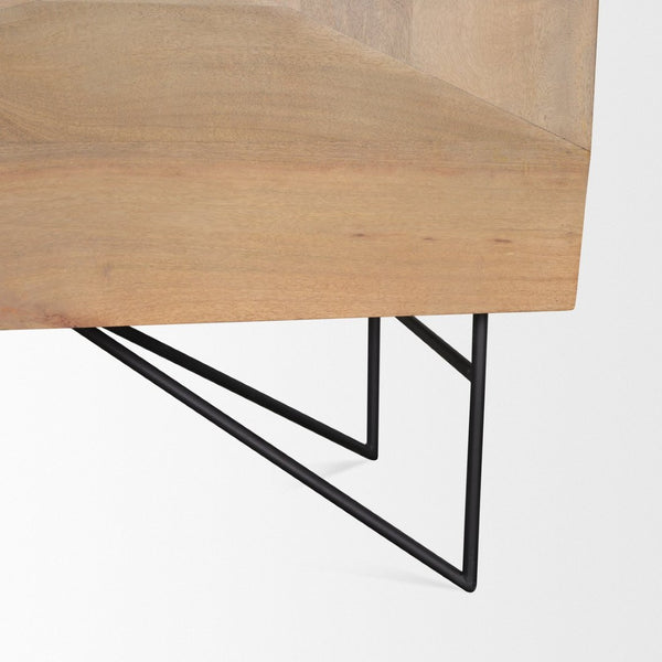 Mercana Darwin Accent Cabinet with Geometric Doors - Stylish Storage Solution for Modern Living Spaces 70682