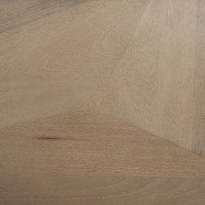 Mercana Darwin Sideboard: Elegant Solid Wood Cabinet with Geometric Doors for Stylish Storage Solutions Light Brown Wood | Black Metal 70683