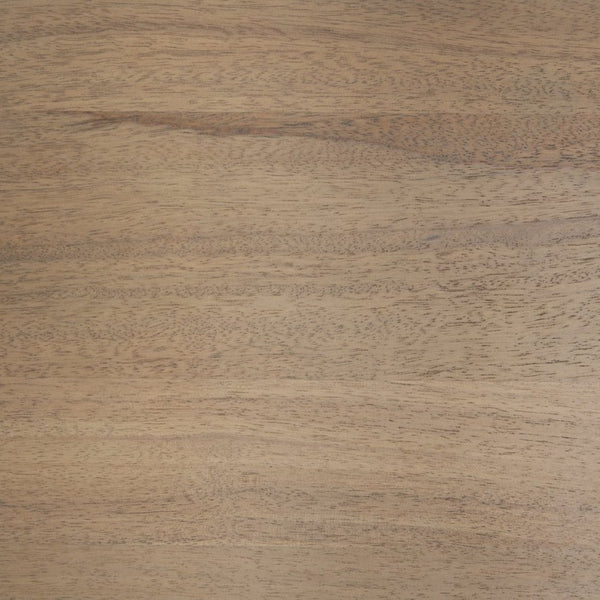 Mercana Darwin Sideboard: Elegant Solid Wood Cabinet with Geometric Doors for Stylish Storage Solutions Light Brown Wood | Black Metal 70683